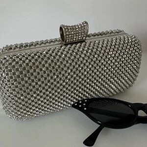 Talbots Silver Crystal Clutch Bag